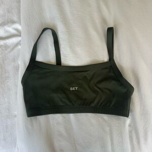 SET Dark Green Sports Bra